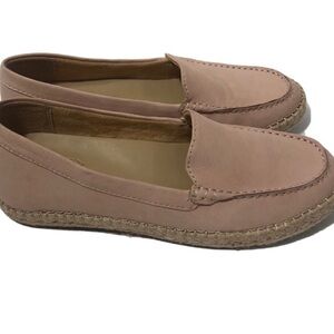 Naturalizer pink leather espadrille slip ons. Size 8.5.